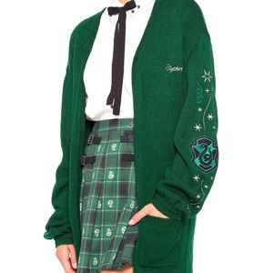 Harry Potter Slytherin Embroidered Cardigan XS Sold Out Hot Topic